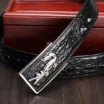 ceinture en cuir de crocodile homme, haut de gamme, luxe pour homme .pd129-4