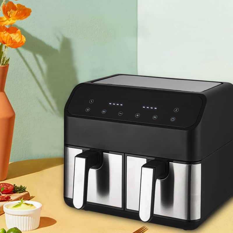 Friteuse à air à double pot en acier inoxydable DH-901A (2)