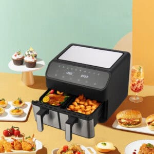 Friteuse à air à double pot en acier inoxydable DH-901A (5)