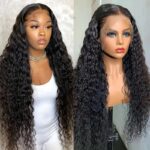 Front lace wig, petites perruques bouclées en fibre chimique, realiste LS-XJ003-1
