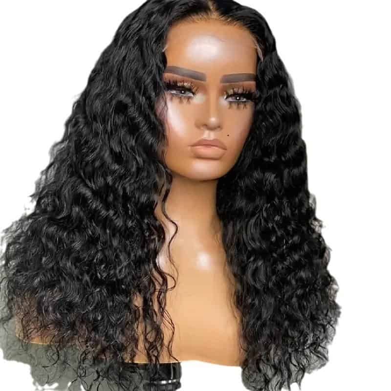 Front lace wig, petites perruques bouclées en fibre chimique, realiste LS-XJ003-2