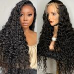 Front lace wig, petites perruques bouclées en fibre chimique, realiste LS-XJ003-4