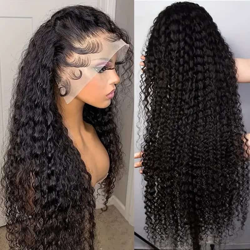 Front lace wig, petites perruques bouclées en fibre chimique, realiste LS-XJ003-5