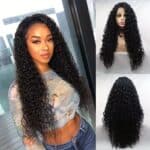 Front lace wig synthétique réaliste. Cheveux longs et bouclés LS-XJ001-3-1