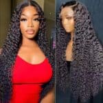 Front lace wig synthétique réaliste. Cheveux longs et bouclés LS-XJ001-3