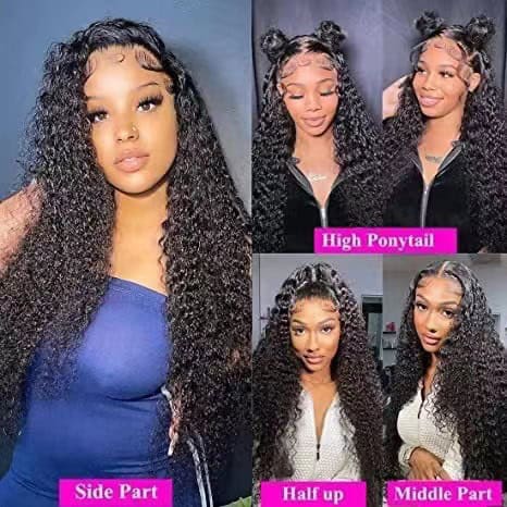 Front lace wig synthétique réaliste. Cheveux longs et bouclés LS-XJ001-3-2