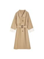 Manteau col montant femme. Veste coupe-vent mi-longue 22352 kaki 03