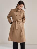 Manteau coupe-vent mi-longue double boutonnage 18213