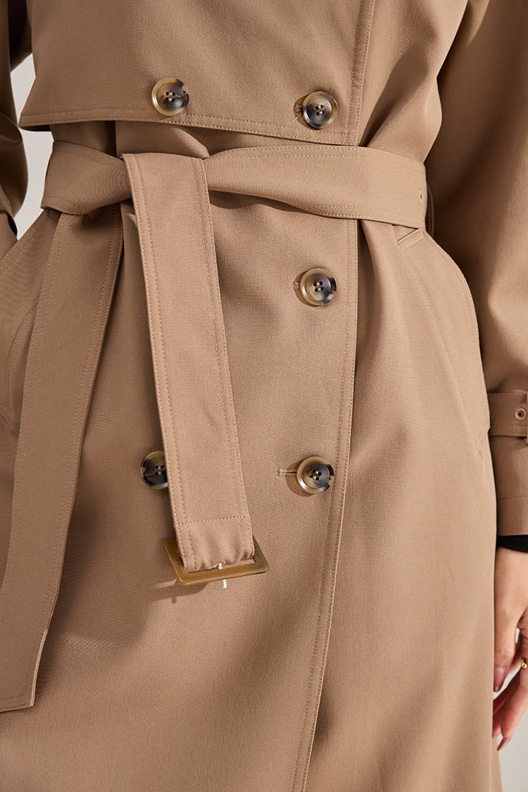Mid-length double-breasted windbreaker coat 18213 demo 010