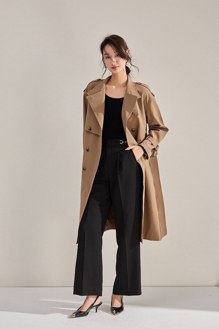 Manteau coupe-vent mi-longue double boutonnage 18213 demo 020