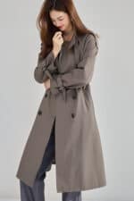Manteau coupe-vent mi-longue double boutonnage 18213 demo 023