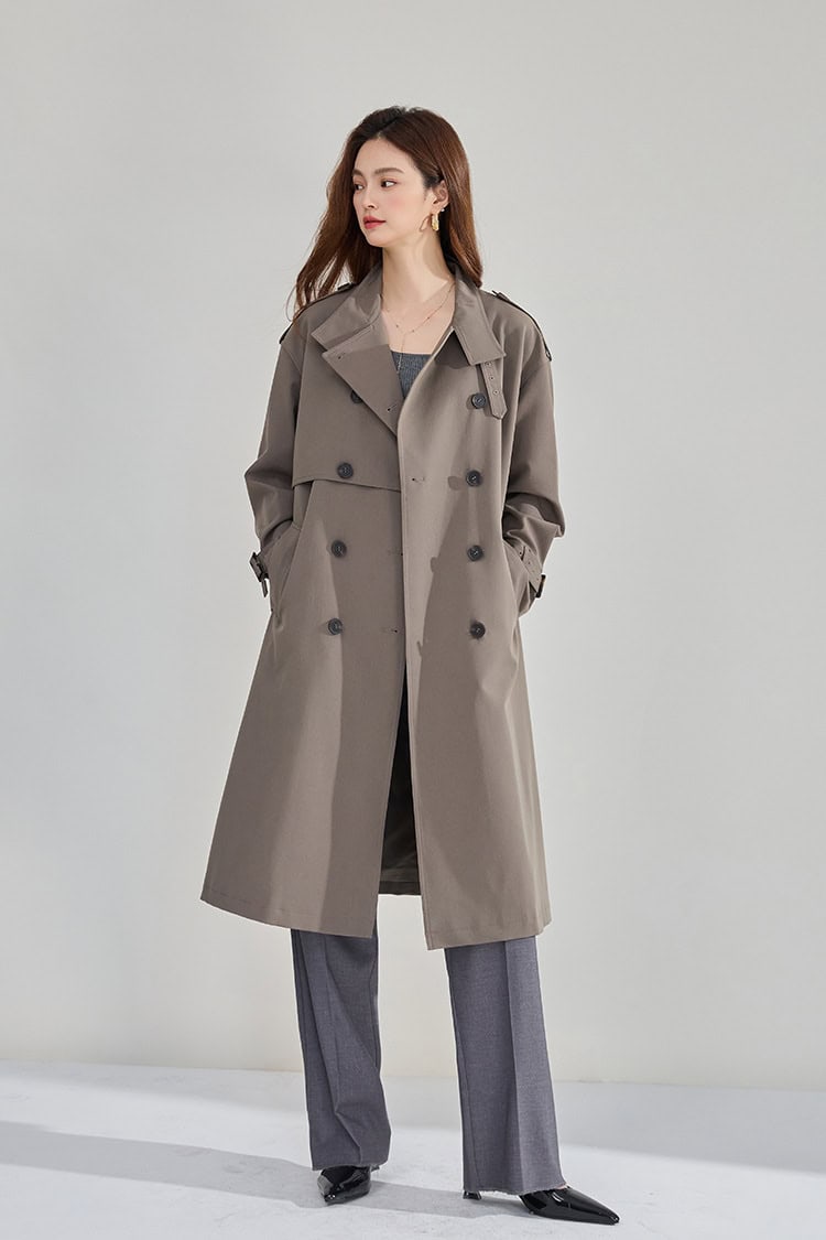 Manteau coupe-vent mi-longue double boutonnage 18213 demo 025