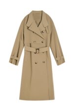 Manteau coupe-vent mi-longue double boutonnage 18213 gris 06