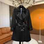 Manteau femme trench-coat de luxe léger de style français 1006142241 noir