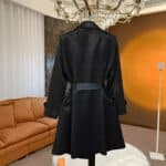 Manteau femme trench-coat de luxe léger de style français 1006142241 noir dos