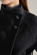 Manteau mi-long en laine double face,col montant 15932 DEMO 015
