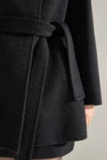 Manteau mi-long en laine double face,col montant 15932 DEMO 016