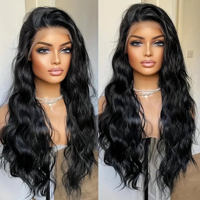 Lace wig semi naturel hyper réaliste longue et bouclée LS-BL001