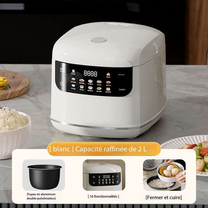 Cuiseur à riz intelligent, minuterie, écran tactile RC-CN003 BLANC