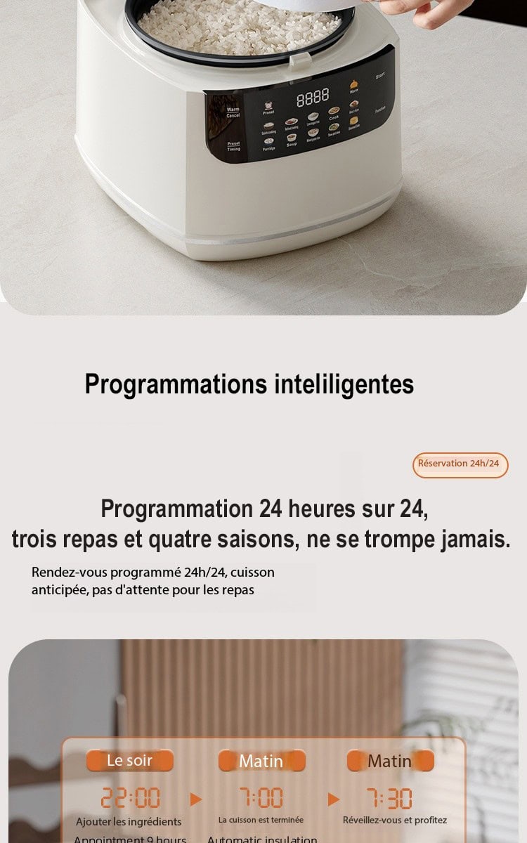 Cuiseur à riz intelligent, minuterie, écran tactile RC-CN003 DEMO 017