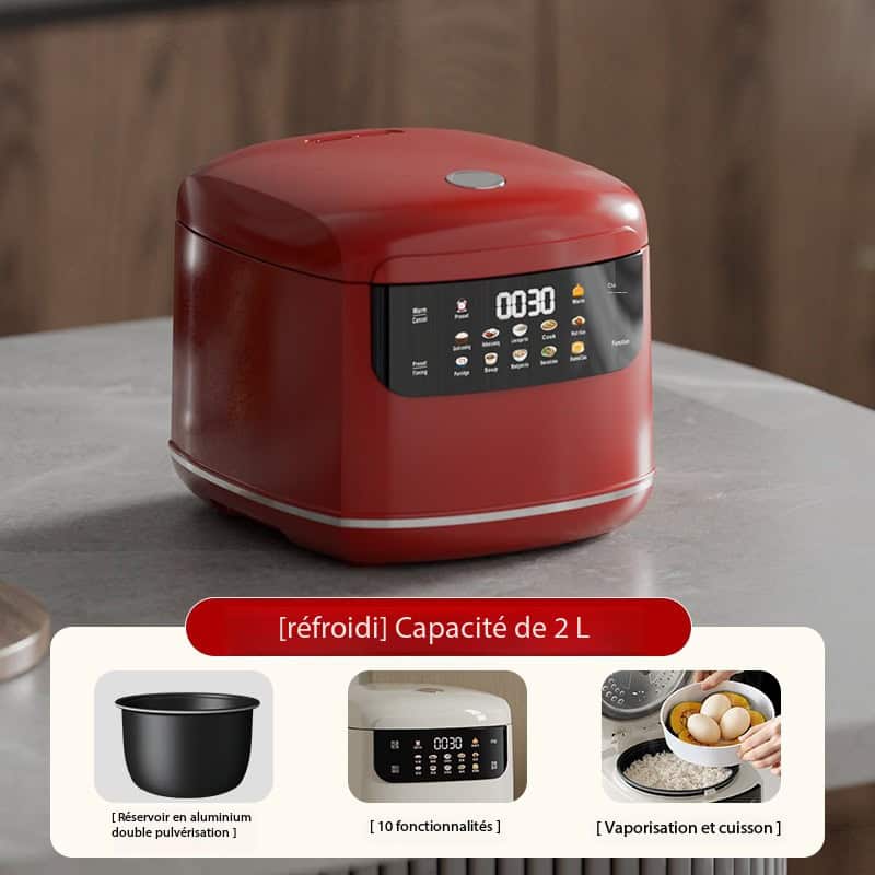 Cuiseur à riz intelligent, minuterie, écran tactile RC-CN003 rOUGE