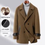 Men's 100% wool winter coat, double-sided collar SJ88991-05
