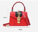 Sac à main cuir croco femme, style cabas, polyvalent G070 demo 03