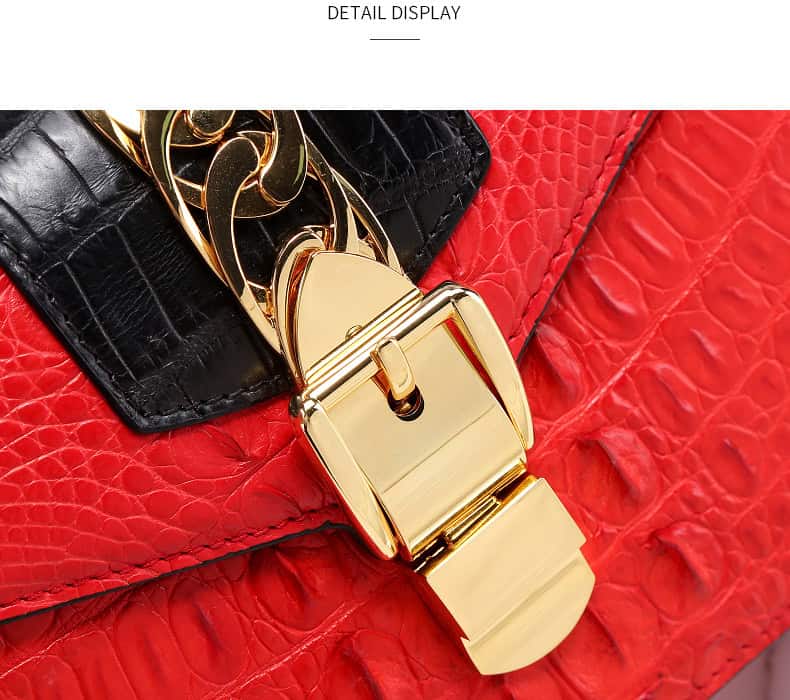 Women's crocodile-effect leather handbag, tote style, versatile G070 demo 05