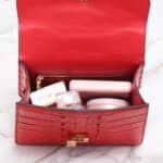 Sac à main cuir femme style crocodile polyvalent G070-2 interieur