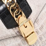 Sac en crocodile, blanc de l'Himalaya, bicolore G070-1-4
