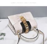 Sac en crocodile, blanc de l'Himalaya, bicolore G070-1demo show 010