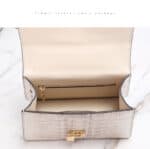 Sac en crocodile, blanc de l'Himalaya, bicolore G070-1demo show 011