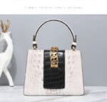 Sac en crocodile, blanc de l'Himalaya, bicolore G070-1demo show 09