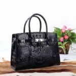 Women's Crocodile Handbag - Luxury Designer Bag - G1085 Black