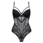 Body sexy en dentelle transparente style français L21838-NOIR