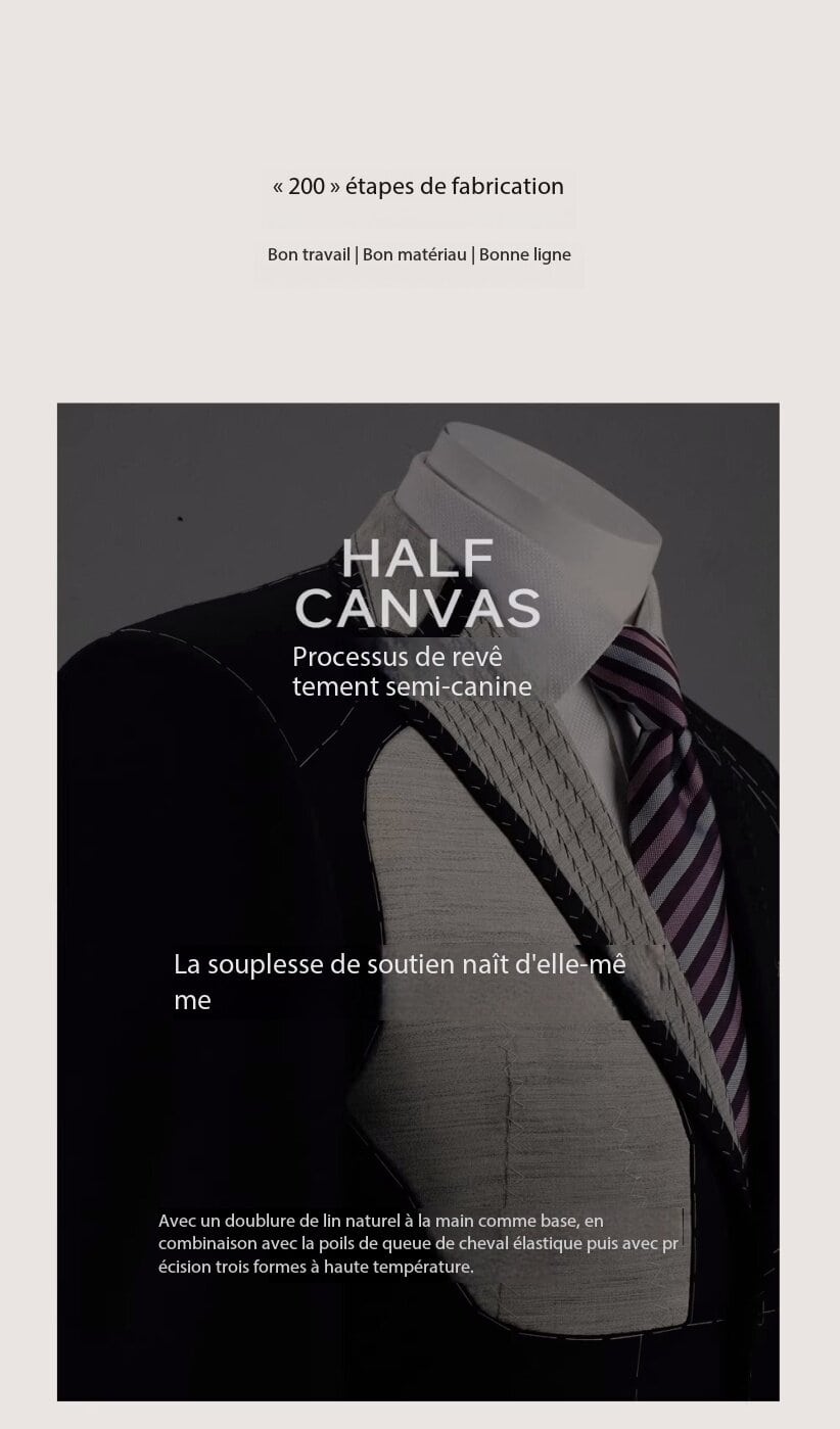 100% wool, high-end, semi-fused suit M2130 Demo 010
