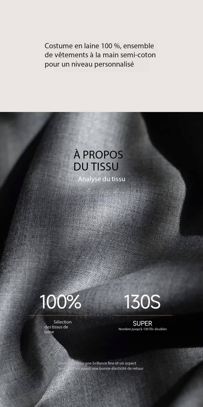 100% wool, high-end, semi-fused suit M2130 Demo 011