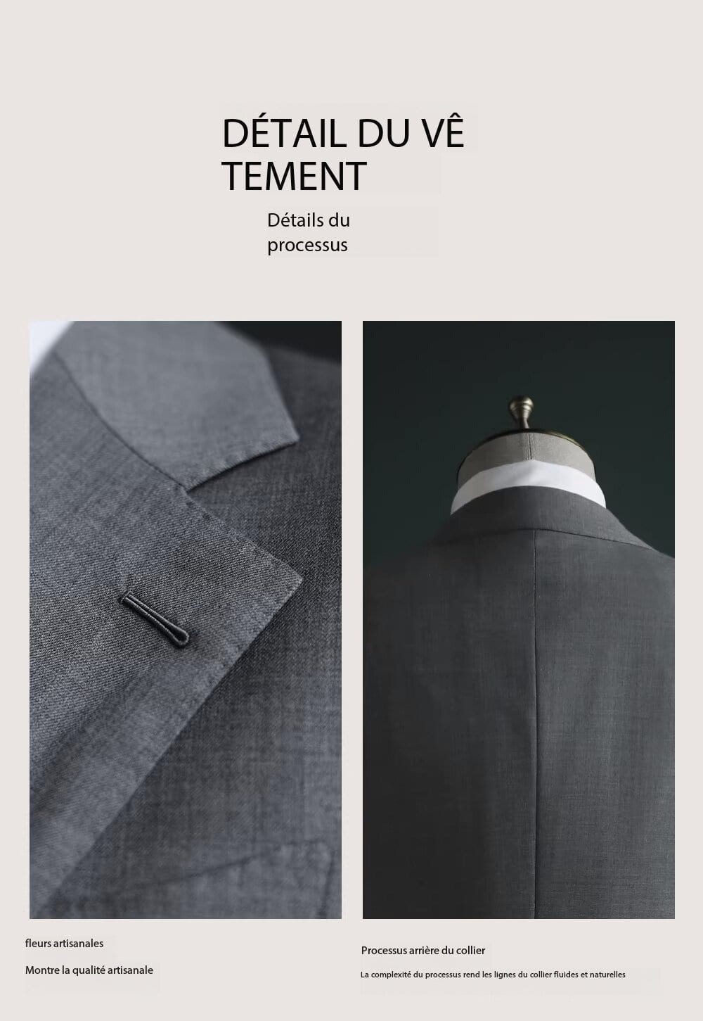 100% wool, high-end, semi-fused suit M2130 Demo 03