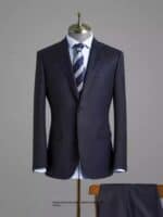Costume homme laine, bleu marine décontracté XTA612