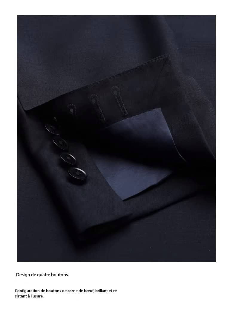 Men's Wool Suit, Casual Navy Blue XTA612 Demo 010