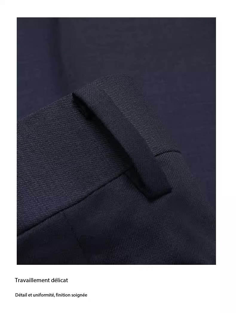 Men's Wool Suit, Casual Navy Blue XTA612 Demo 012