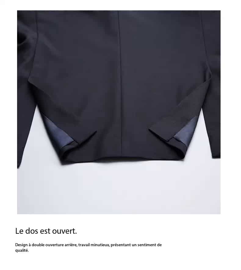Men's Wool Suit, Casual Navy Blue XTA612 Demo 09