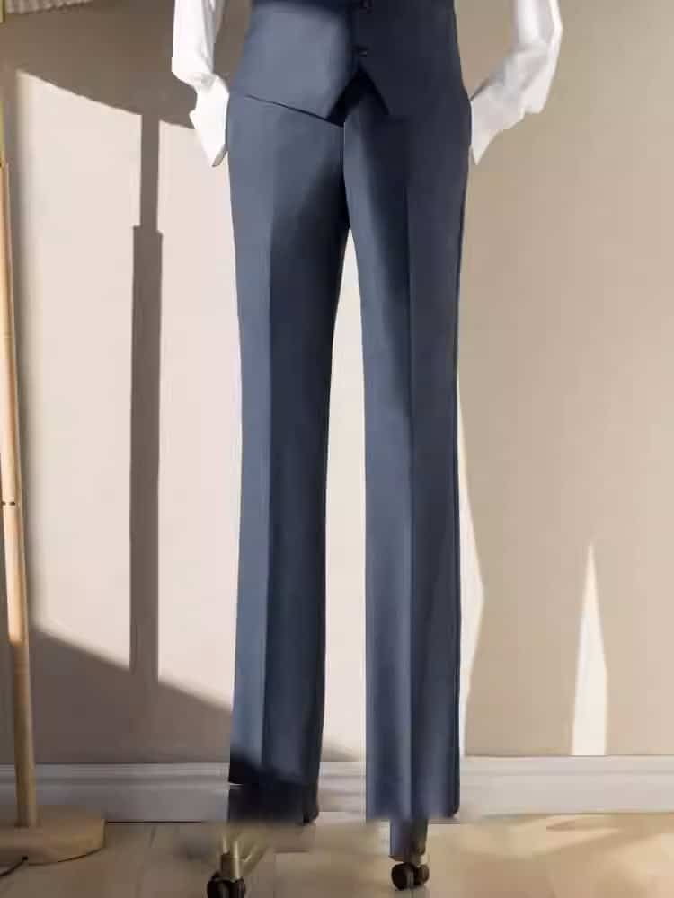Costume trois pièces homme 100 % laine, bleu brumeux 20240228-04