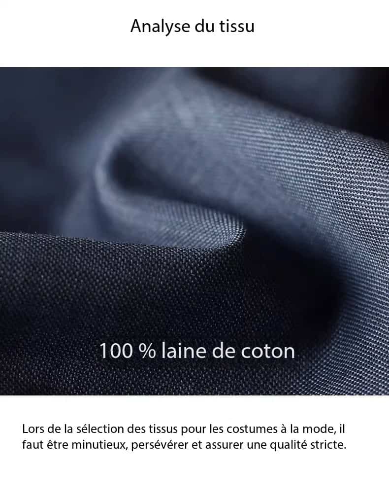 Costume trois pièces homme 100 % laine, bleu brumeux 20240228 Demo 06