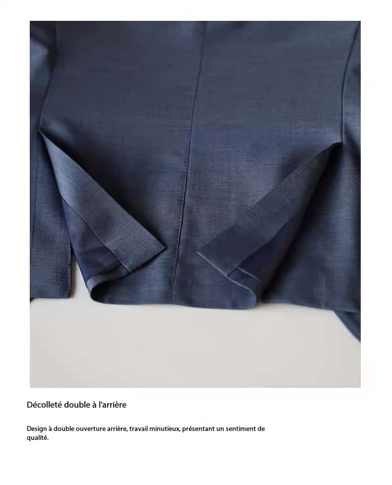 Costume trois pièces homme 100 % laine, bleu brumeux 20240228 Demo 08