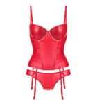 Ensemble sous-vêtements cuir, culotte gainante 6620-05