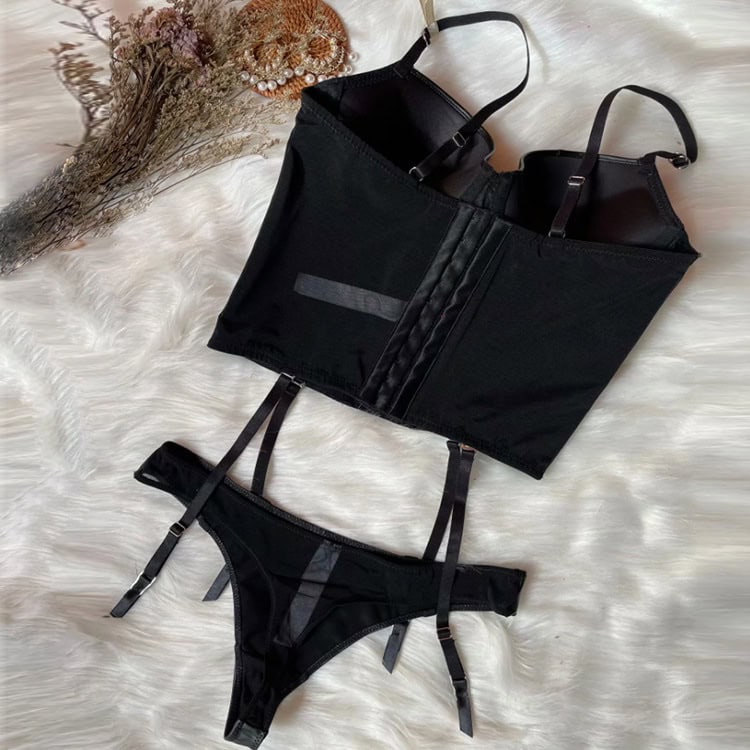 Leather lingerie set, shaping briefs 6620 Demo 07