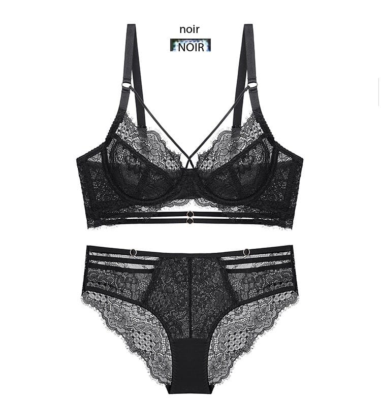 Women's lingerie set, ultra-thin sheer bra 20215 Demo 012
