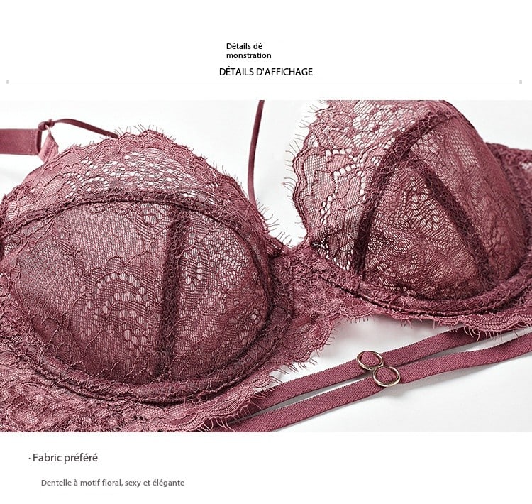 Women's lingerie set, ultra-thin sheer bra 20215 Demo 013