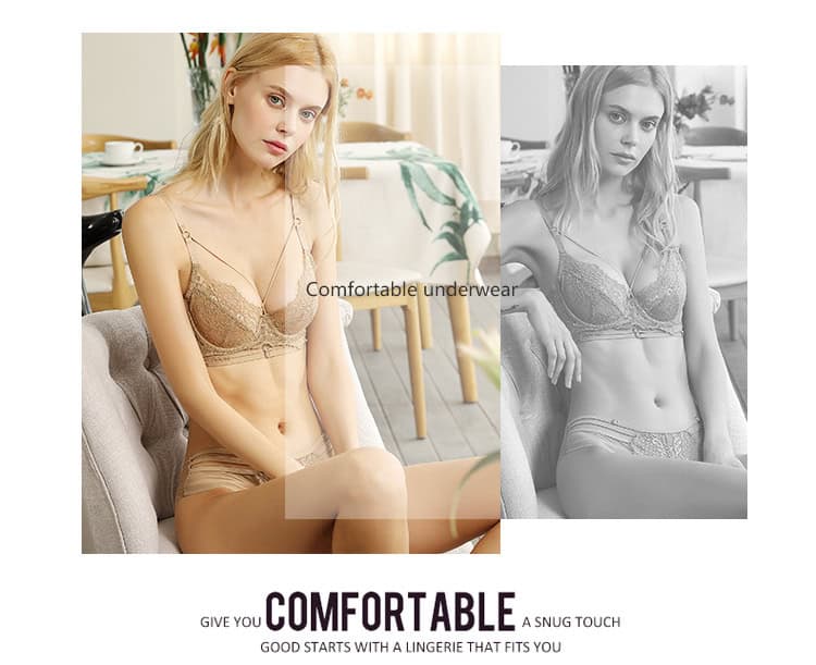 Women's lingerie set, ultra-thin sheer bra 20215 Demo 03